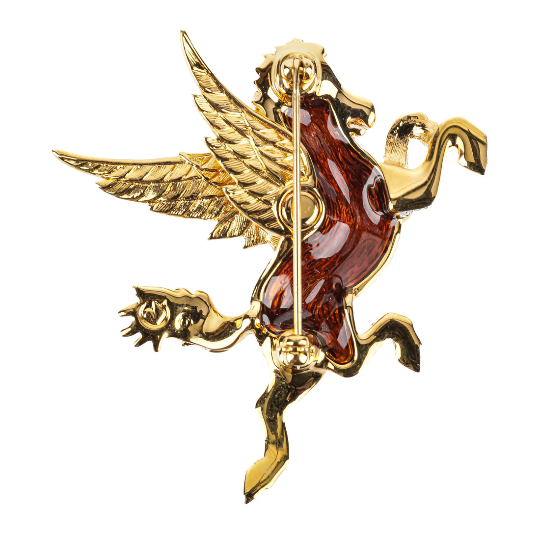 SWAROVSKI Gold Tone Pegasus Brooch