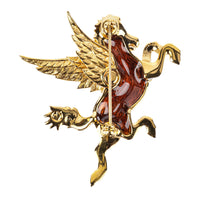 SWAROVSKI Gold Tone Pegasus Brooch