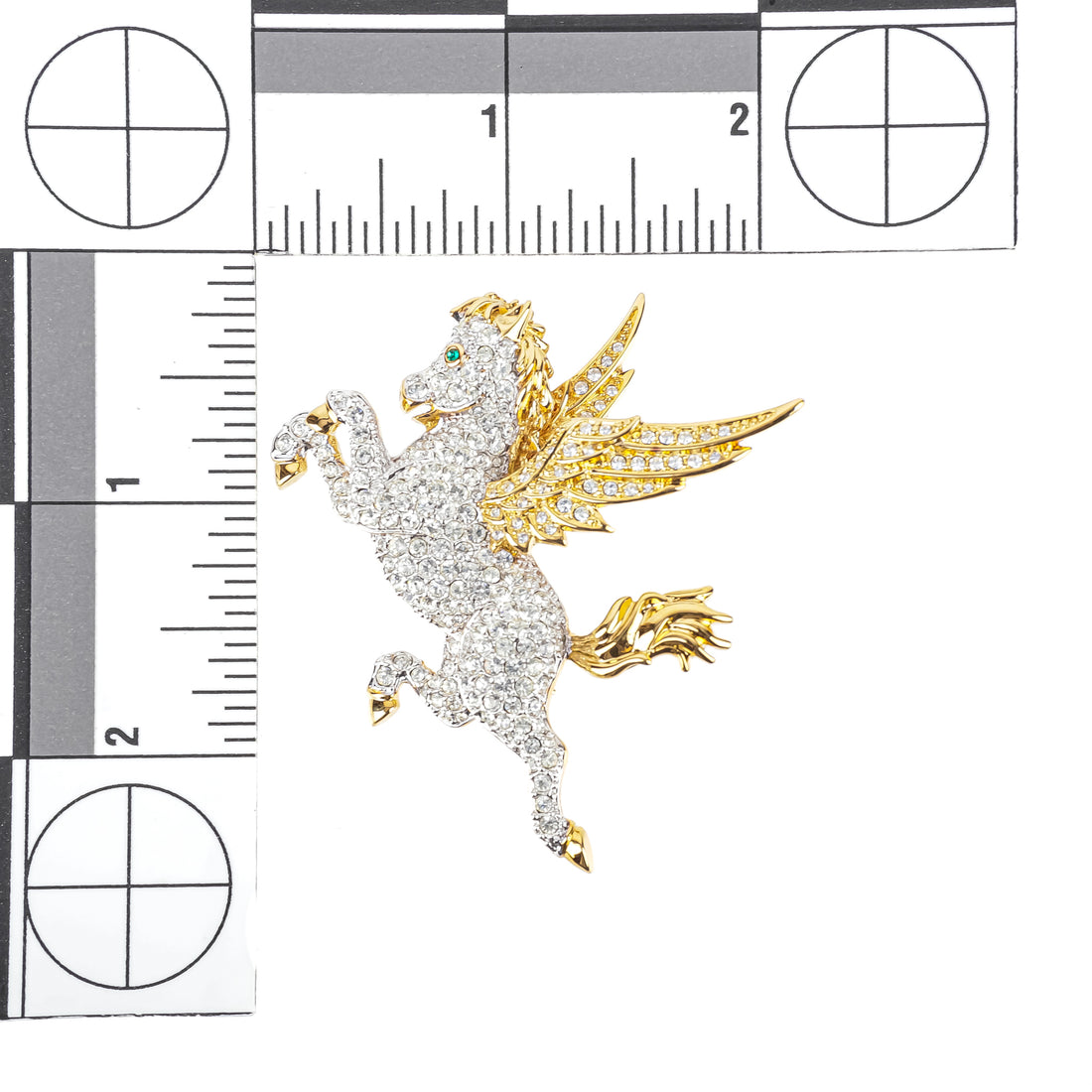SWAROVSKI Gold Tone Pegasus Brooch