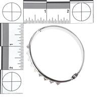 SWAROVSKI Silver Tone Crystal Inlaid Hinged Bangle