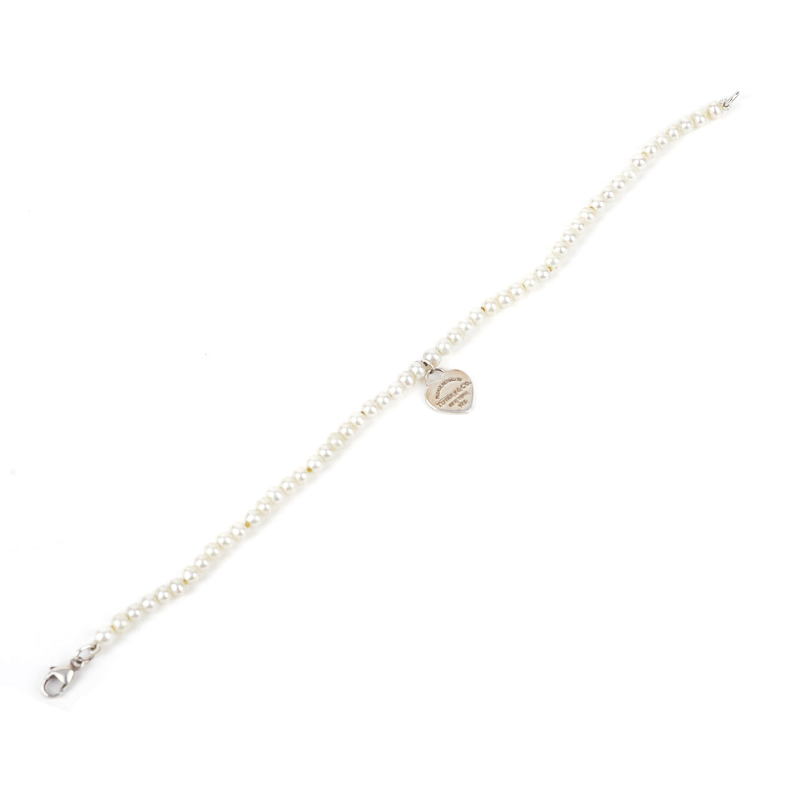 TIFFANY & CO Sterling Return to Tiffany Heart Pearl Bracelet