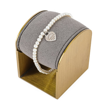 TIFFANY & CO Sterling Return to Tiffany Heart Pearl Bracelet