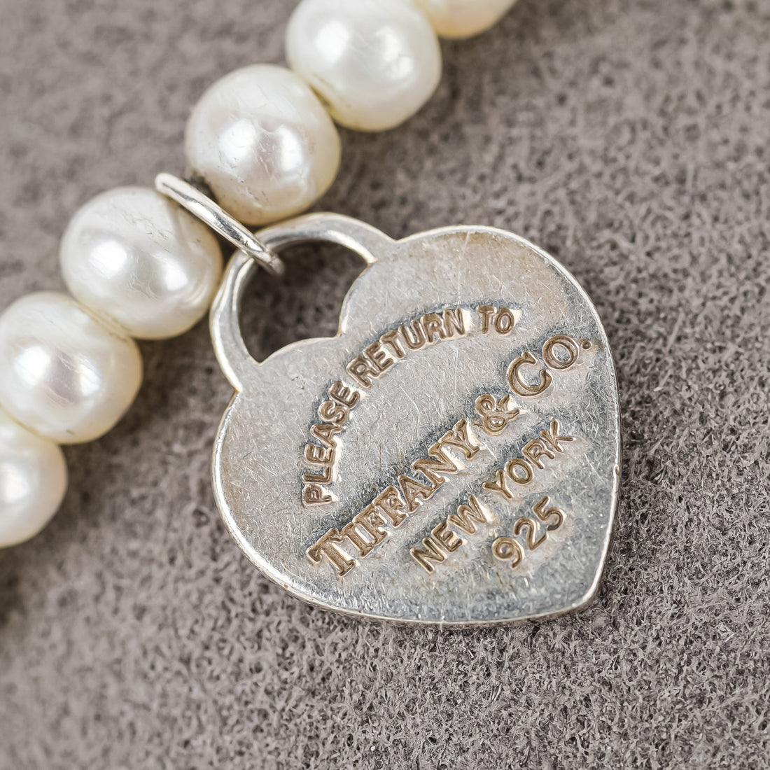 TIFFANY & CO Sterling Return to Tiffany Heart Pearl Bracelet