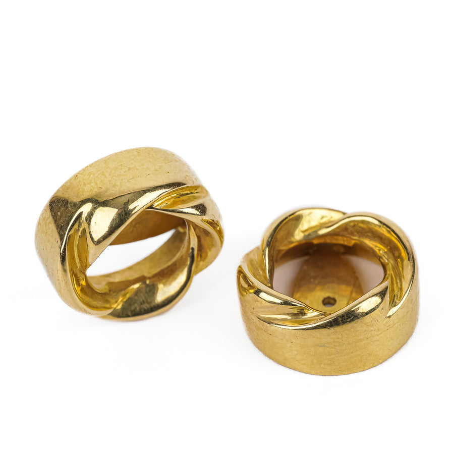 18K Yellow Gold Earring Jackets
