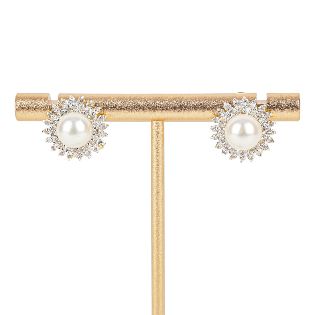 14K Yellow Gold White Gold Pearl Diamond Omegas