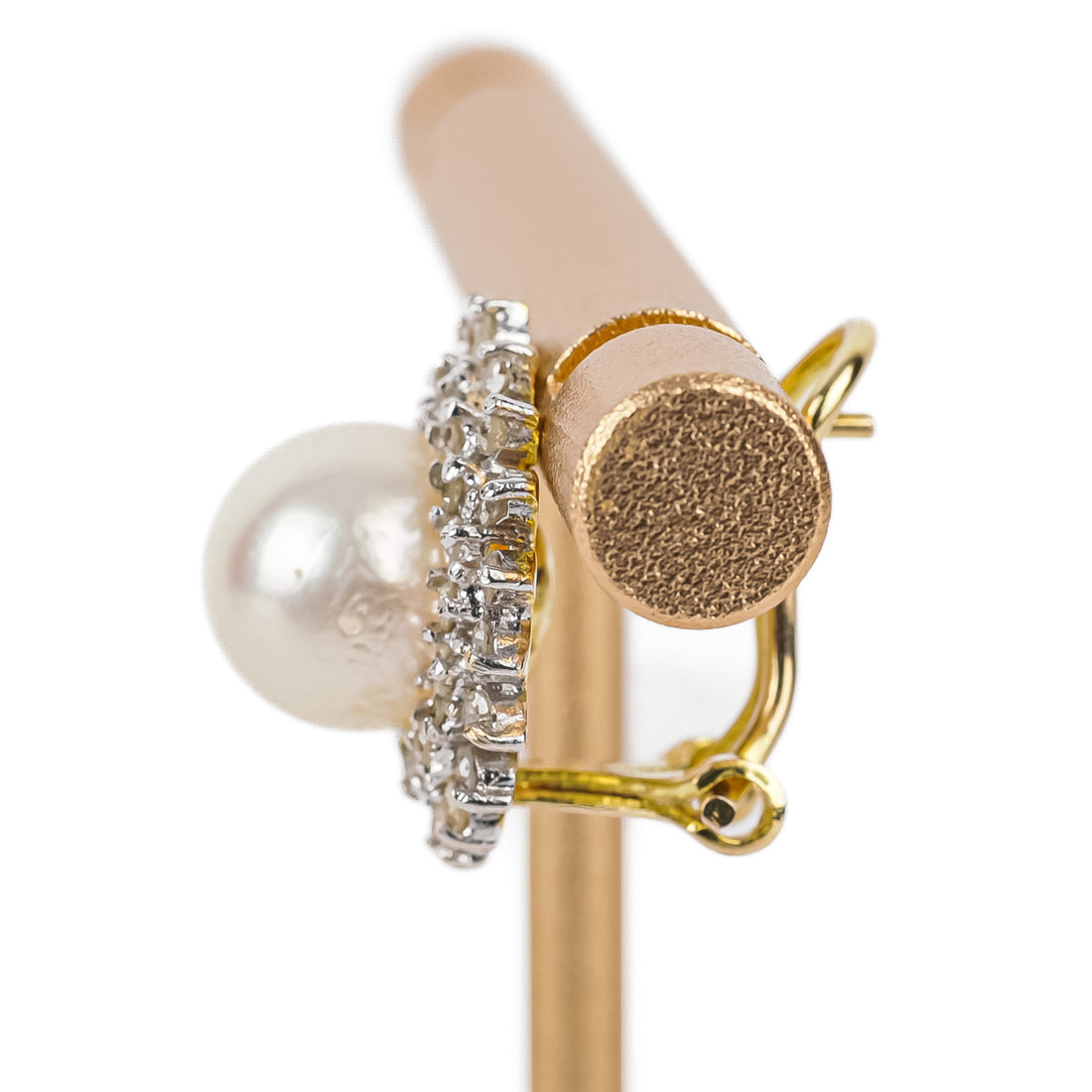 14K Yellow Gold White Gold Pearl Diamond Omegas