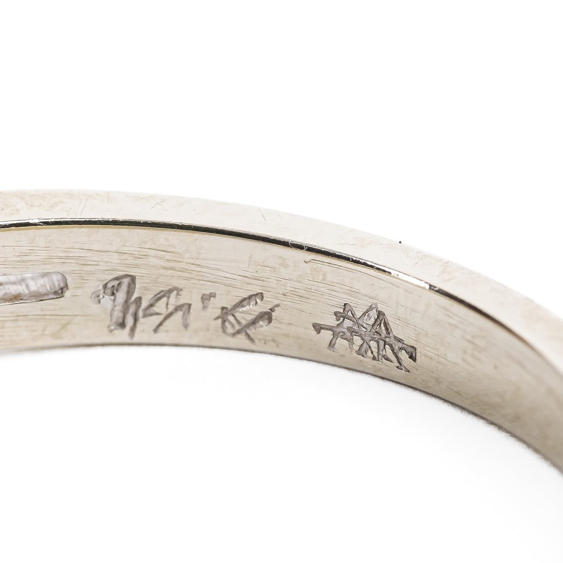 14K White Gold Diamond Elongated Oval Ring