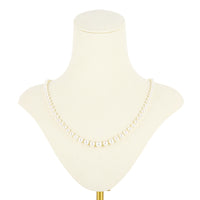 14K White Gold Graduated Pearl Necklace