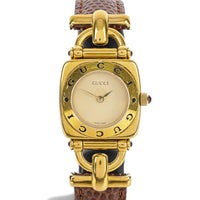 GUCCI 6300L Watch - Brown Leather Strap