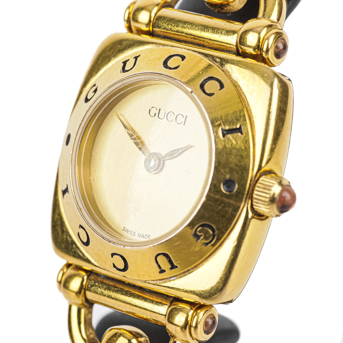 GUCCI 6300L Watch - Brown Leather Strap