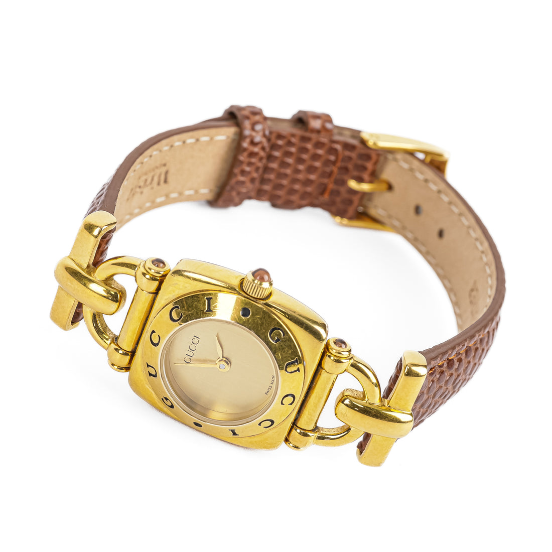 GUCCI 6300L Watch - Brown Leather Strap