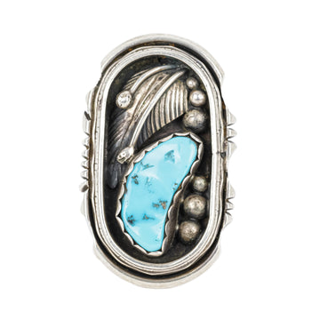 HMIJ Navajo Sterling Turquoise Ring