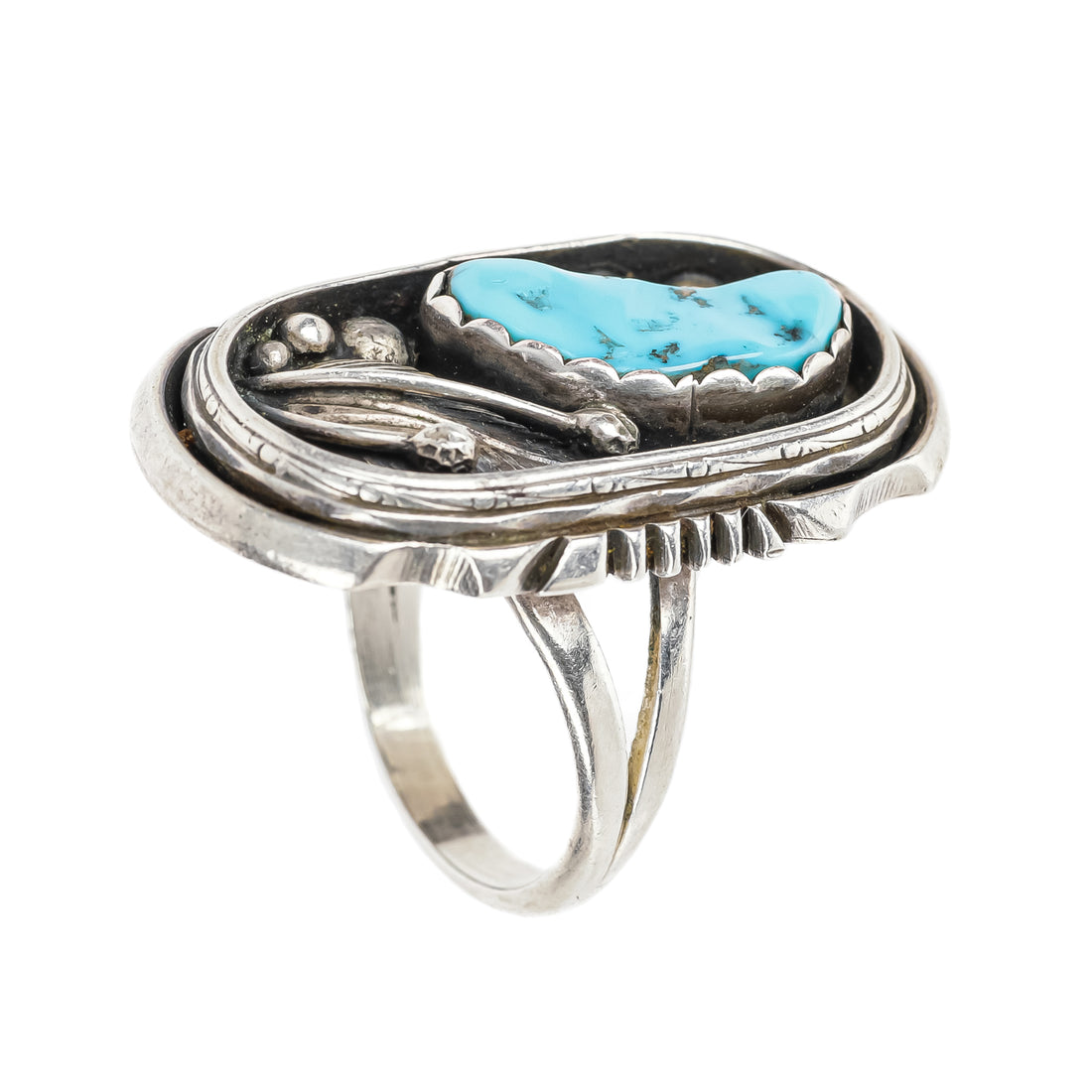 HMIJ Navajo Sterling Turquoise Ring