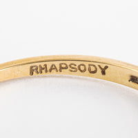 14K Yellow Gold White Gold Diamond Five Stone Ring