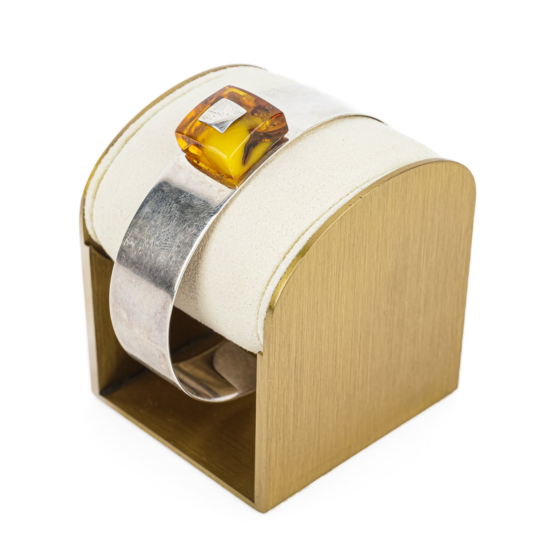 Sterling Square Amber Bangle