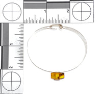 Sterling Square Amber Bangle