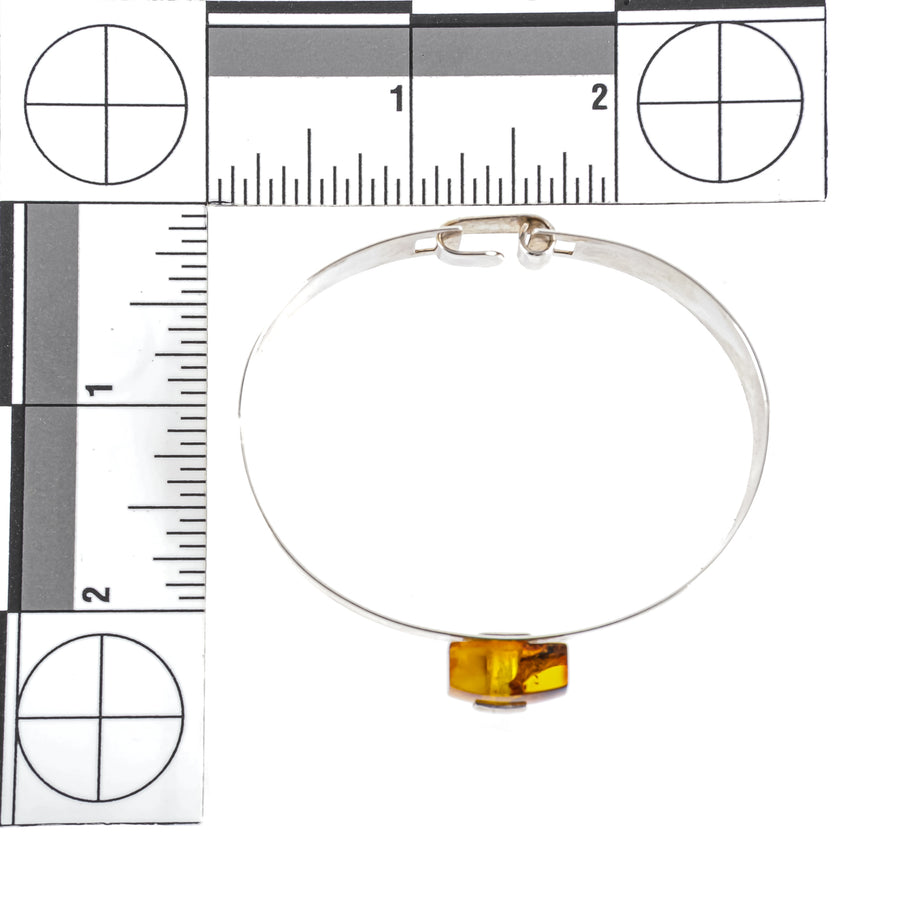 Sterling Square Amber Bangle