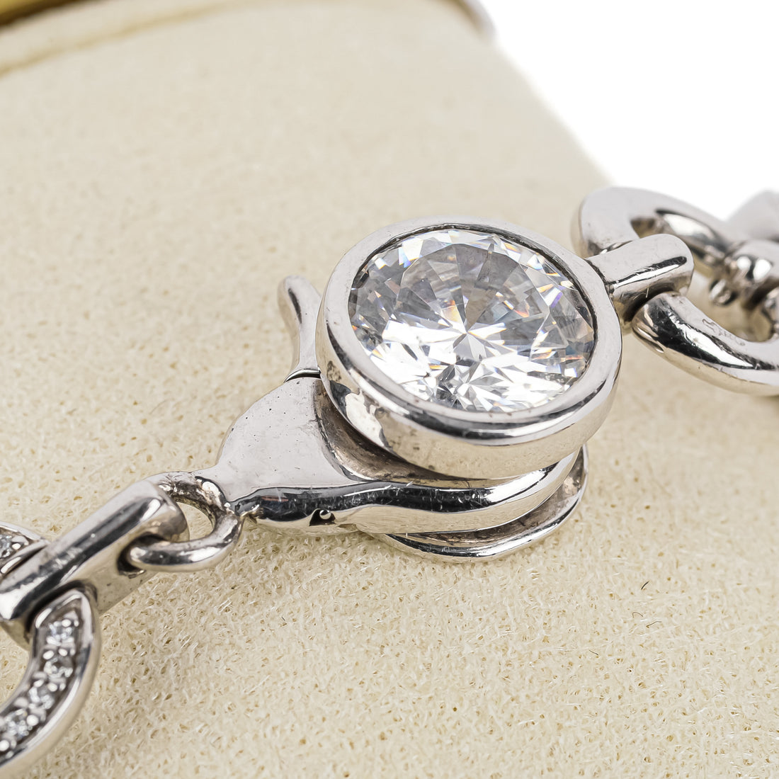 TI SENTO Sterling Cubic Zirconia Round Link Bracelet