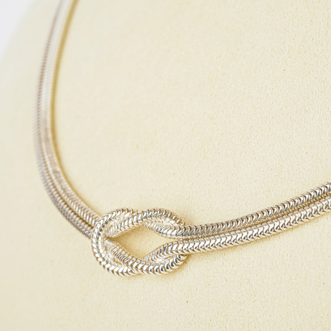 BIRKS Sterling 2 Strand Infinity Knot Necklace