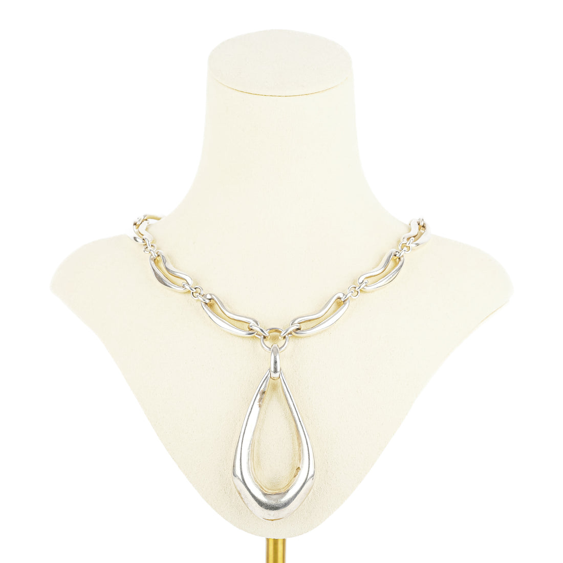 BARSE Sterling Pear Shape Pendant Necklace