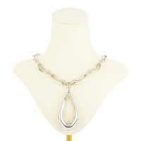 BARSE Sterling Pear Shape Pendant Necklace