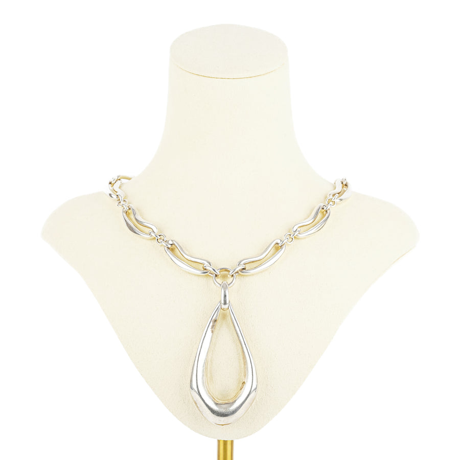 BARSE Sterling Pear Shape Pendant Necklace