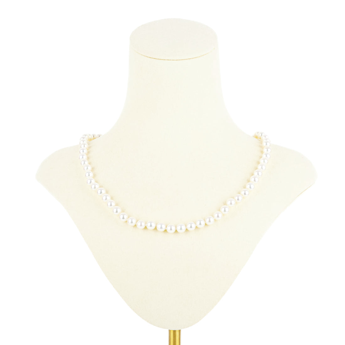 14K White Gold Clasp Cultured Pearl Necklace