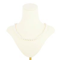 14K White Gold Clasp Cultured Pearl Necklace