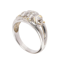 18K White Gold Diamond Elephant Ring