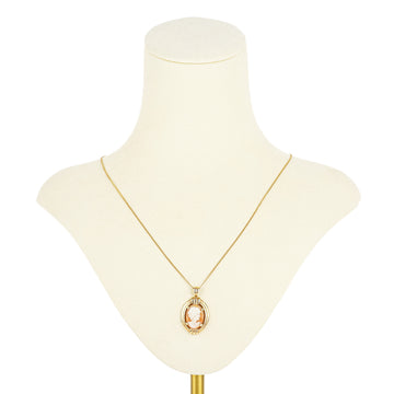 10K Yellow Gold Cameo Pendant Necklace
