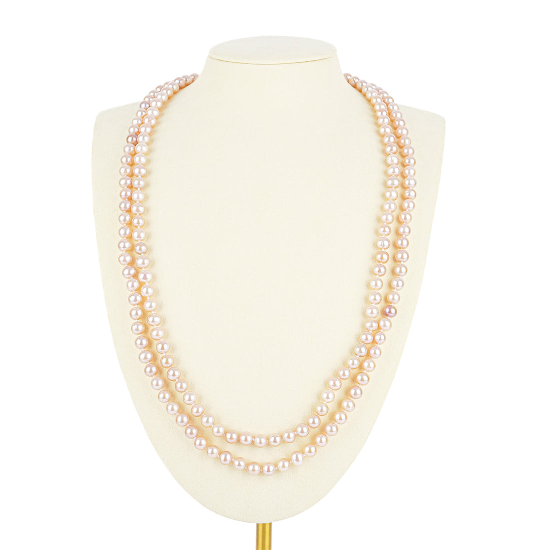 14K Yellow Gold Clasp Pink Pearl Necklace