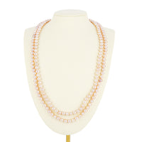 14K Yellow Gold Clasp Pink Pearl Necklace