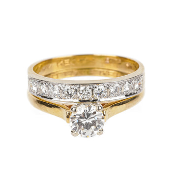 BIRKS 14K Yellow Gold Diamond Wedding Set