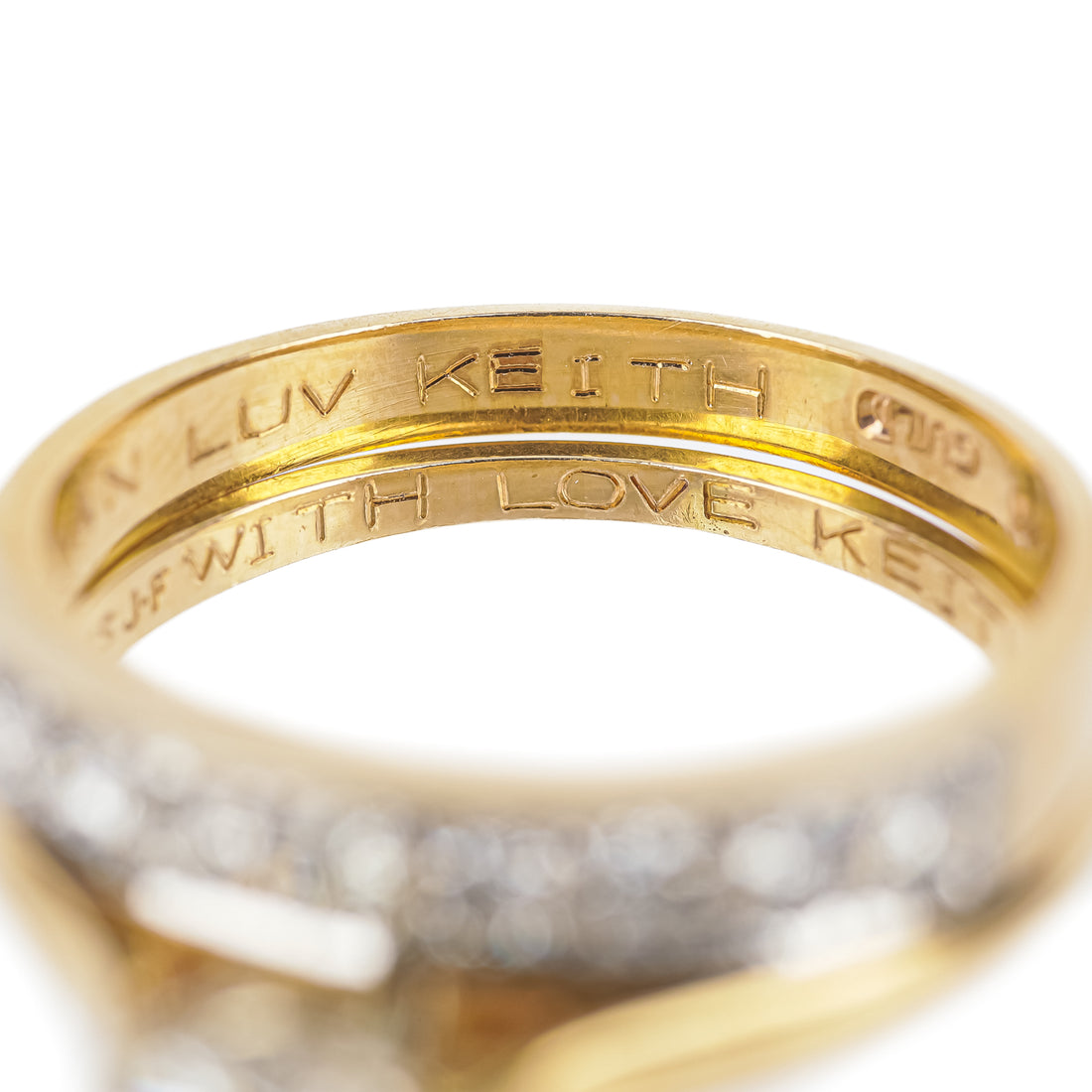 BIRKS 14K Yellow Gold Diamond Wedding Set
