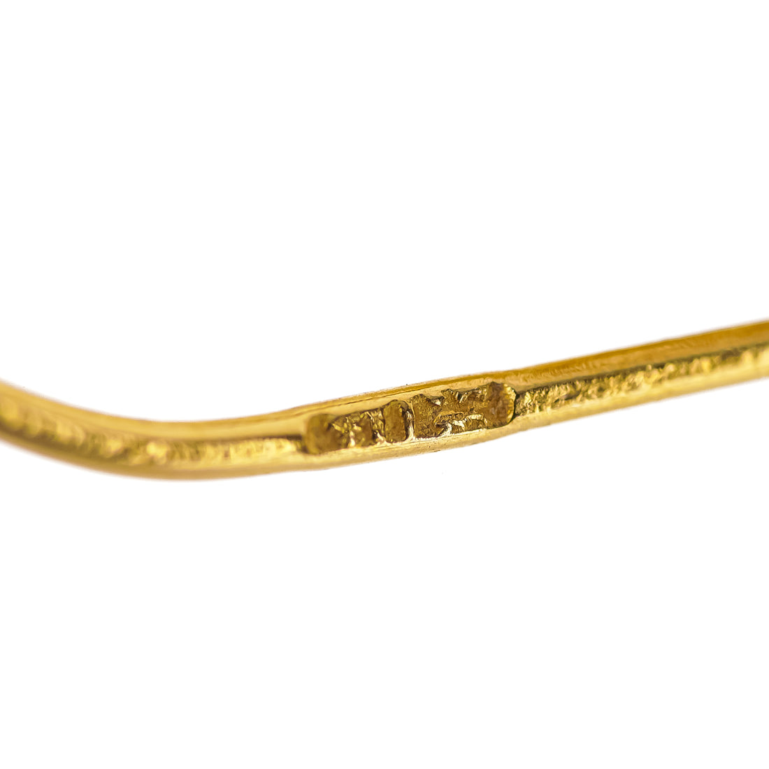 22K Yellow Gold Filigree Drop Earrings