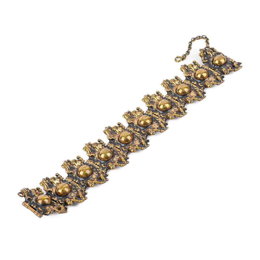 PENTTI SARPANEVA Bronze Modernist Link Bracelet