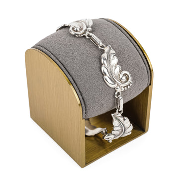 CARL POUL PETERSEN Sterling Leaf Link Bracelet