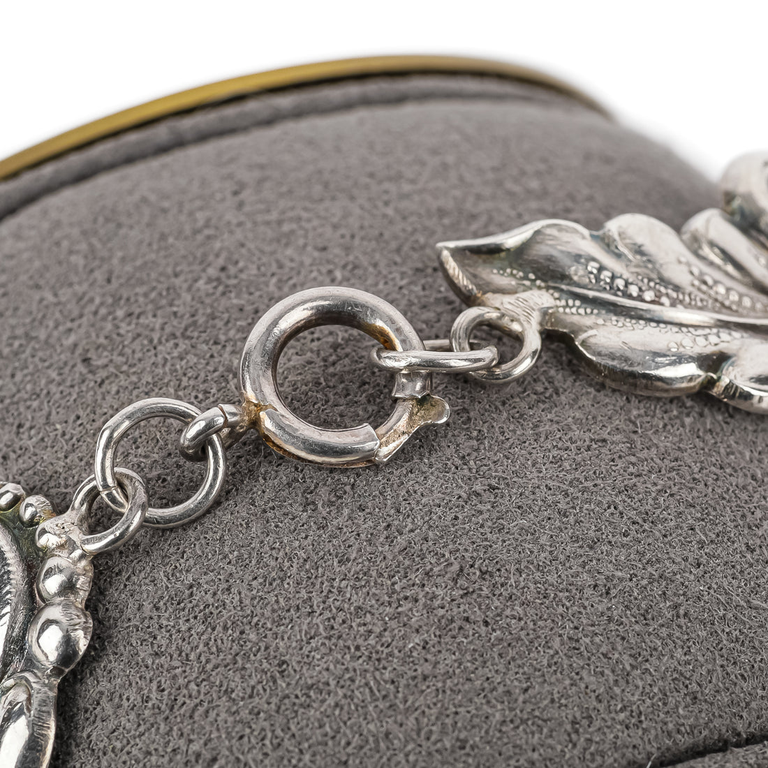 CARL POUL PETERSEN Sterling Leaf Link Bracelet