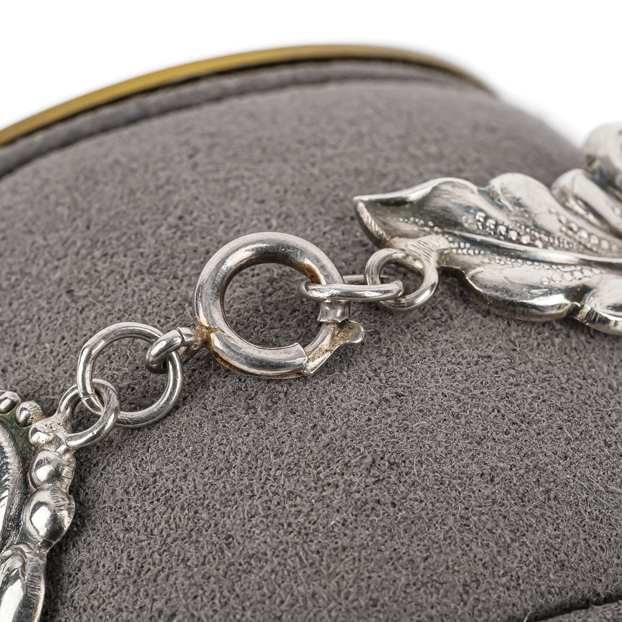 CARL POUL PETERSEN Sterling Leaf Link Bracelet
