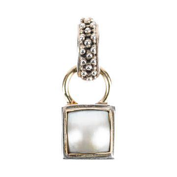 MICHAEL DAWKINS Sterling Two Tone Pearl Pendant