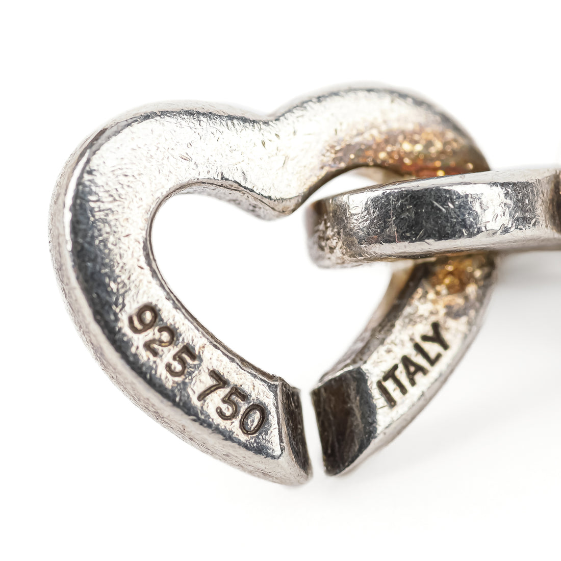 TIFFANY & CO 925 18K Heart Link Bracelet