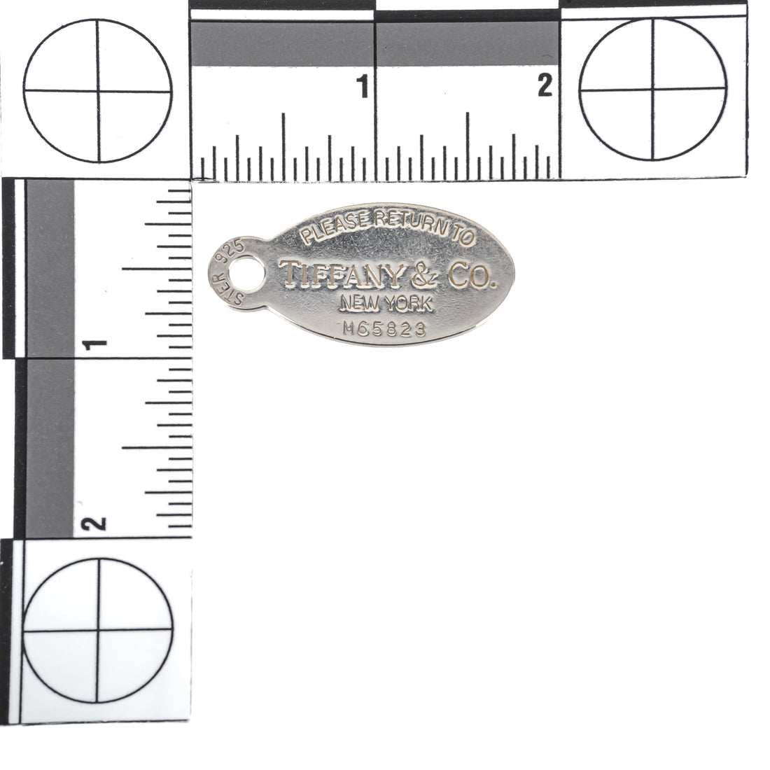 TIFFANY & CO 925 Sterling Return to Oval Tag Pendant