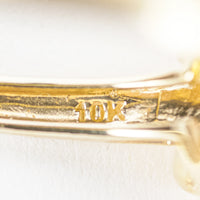 10K Yellow Gold Yellow White Sapphire Cluster Ring