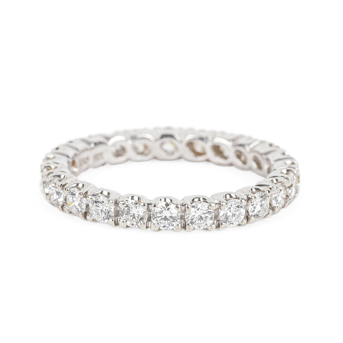 14K White Gold Diamond Eternity Band Ring
