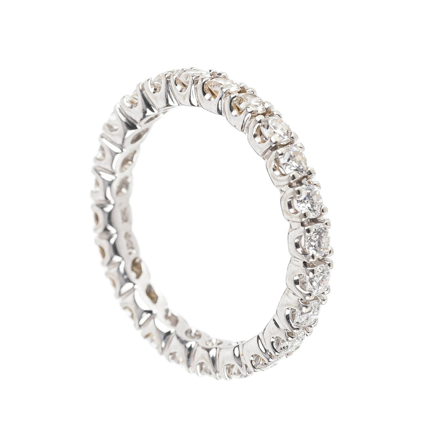 14K White Gold Diamond Eternity Band Ring