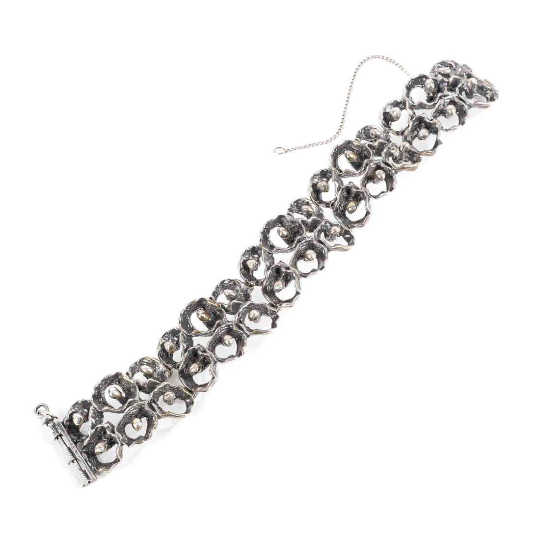 Sterling Brutalist Panel Link Bracelet