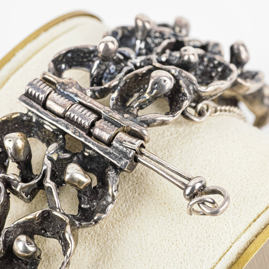 Sterling Brutalist Panel Link Bracelet