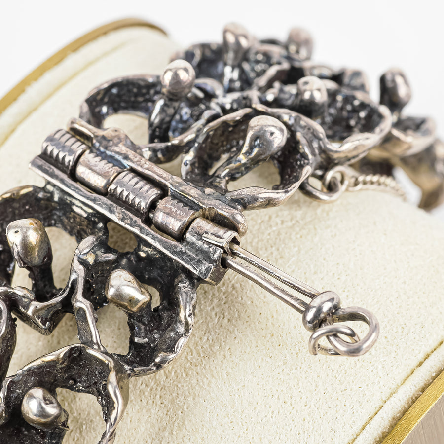 Sterling Brutalist Panel Link Bracelet