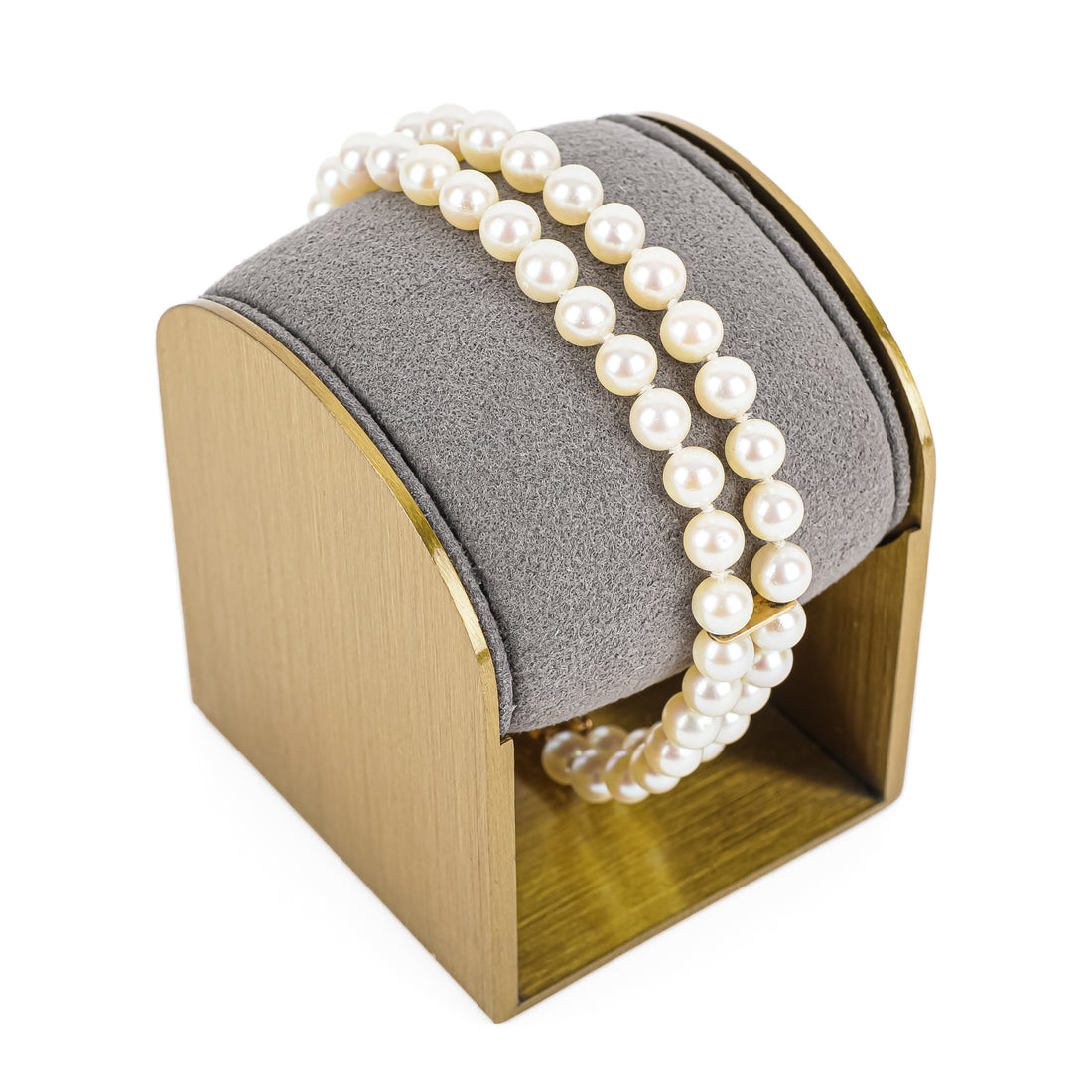 14K Yellow Gold Two Strand Cultured Pearl Bracelet