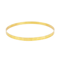 18K Yellow Gold Faceted Bangle